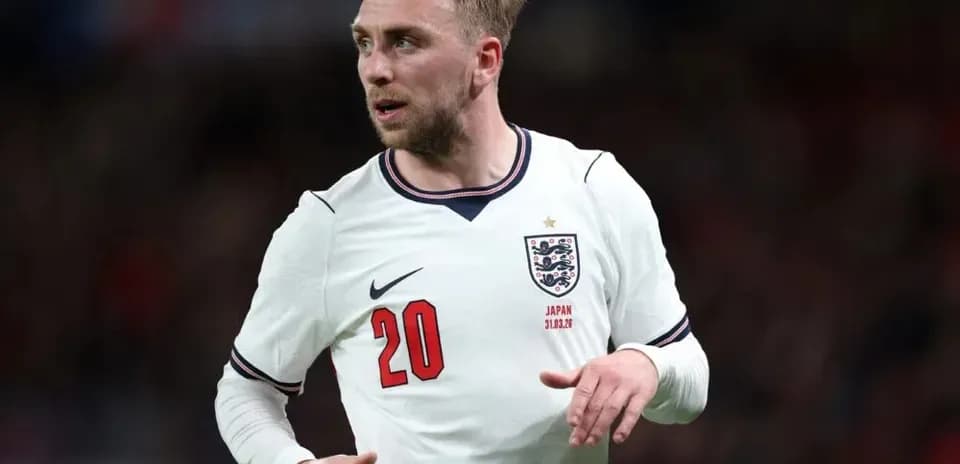 Jugador con camiseta de Inglaterra durante el partido
