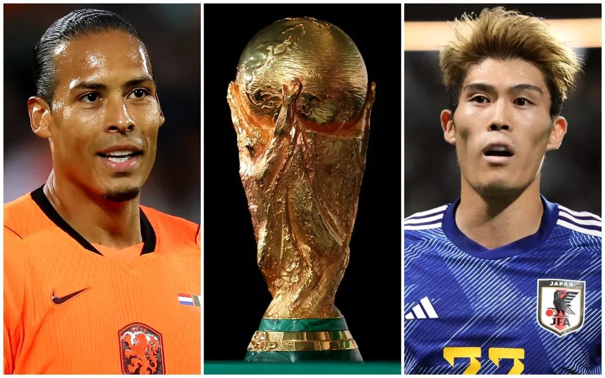 Virgil van Dijk y jugador japonés en el Mundial