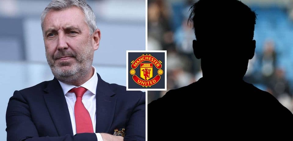 Entrenador de Manchester United junto a silueta de jugador