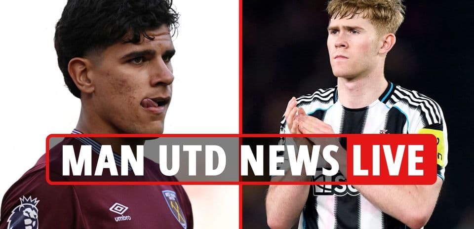 Jugadores de West Ham y Newcastle en imagen dividida