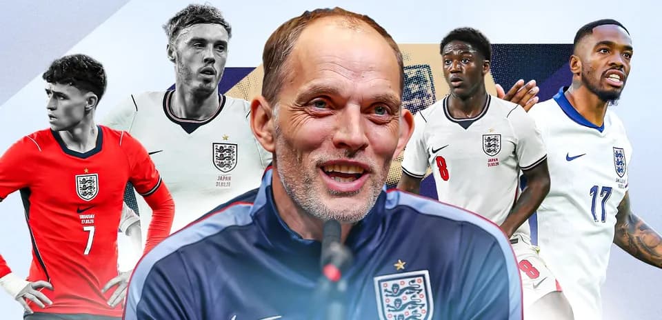 Entrenador y jugadores de Inglaterra en presentación