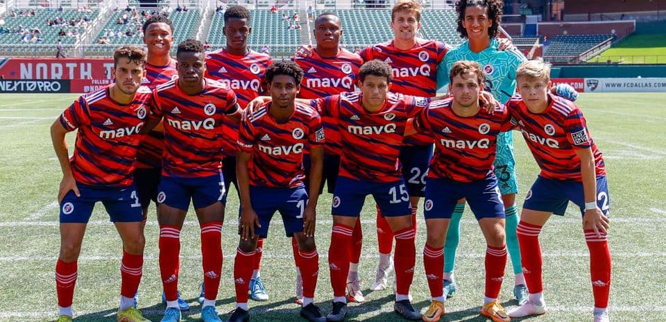 Equipo de North Texas en la cancha