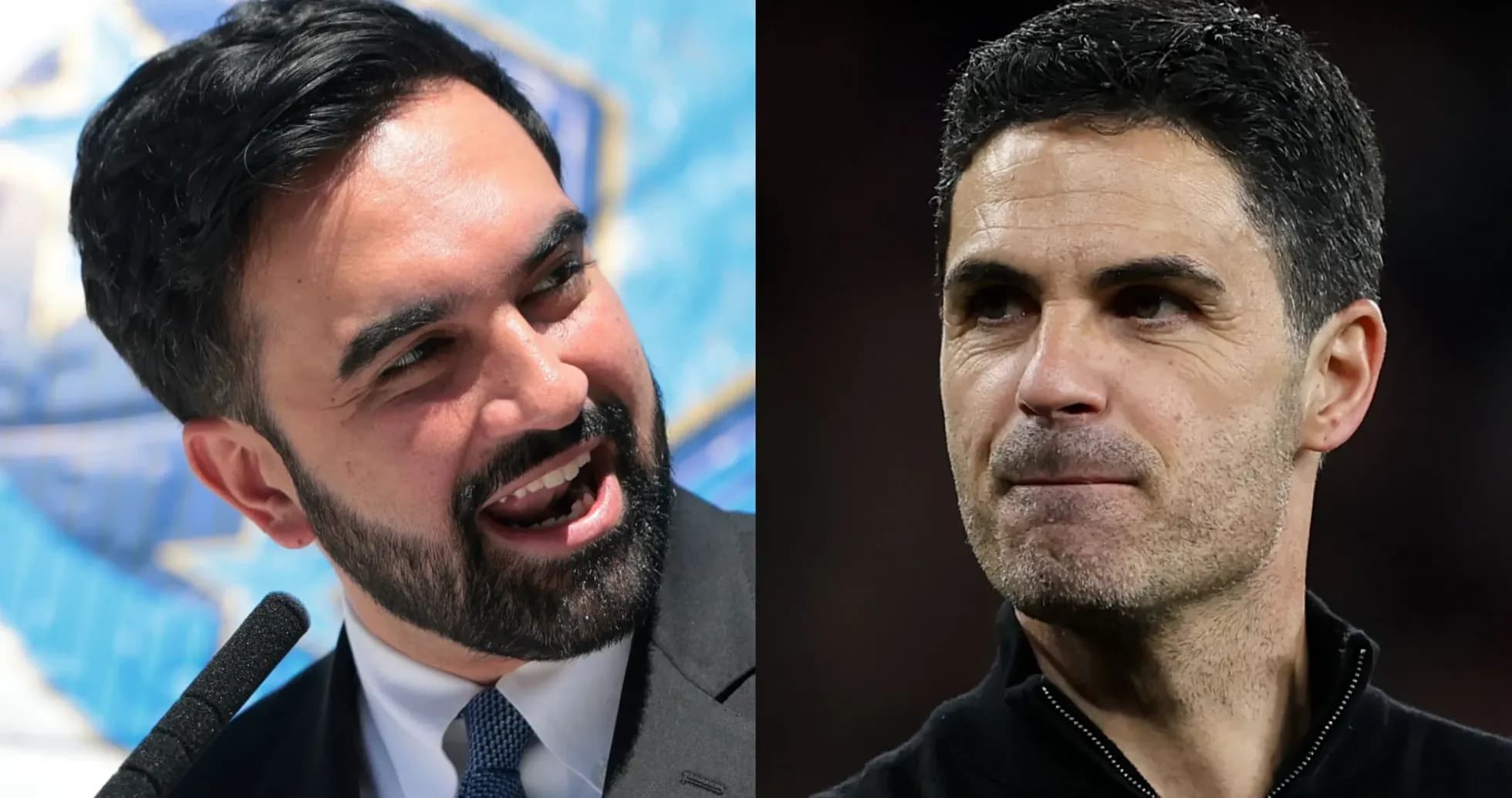 Dos hombres en diferentes contextos de conferencia