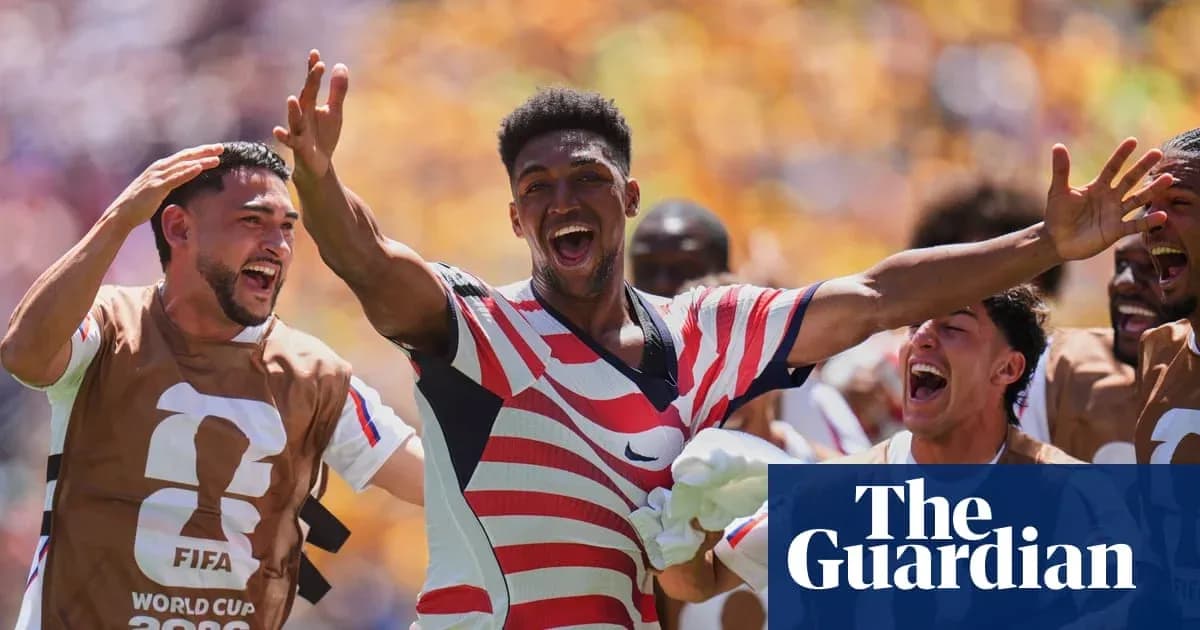 Jugadores de Estados Unidos celebrando un gol