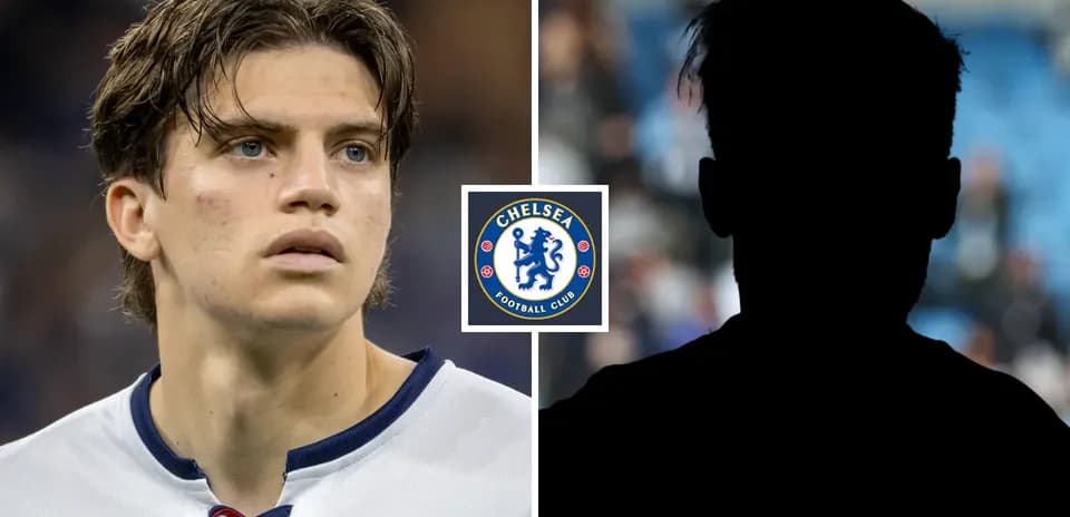 Jugador de Chelsea con expresión seria y silueta oscura