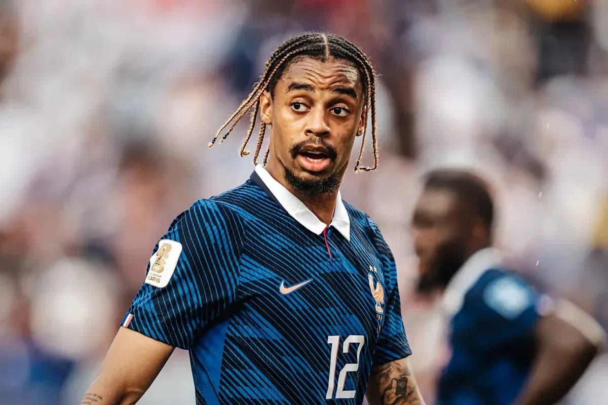 Jugador de Francia en acción durante el partido