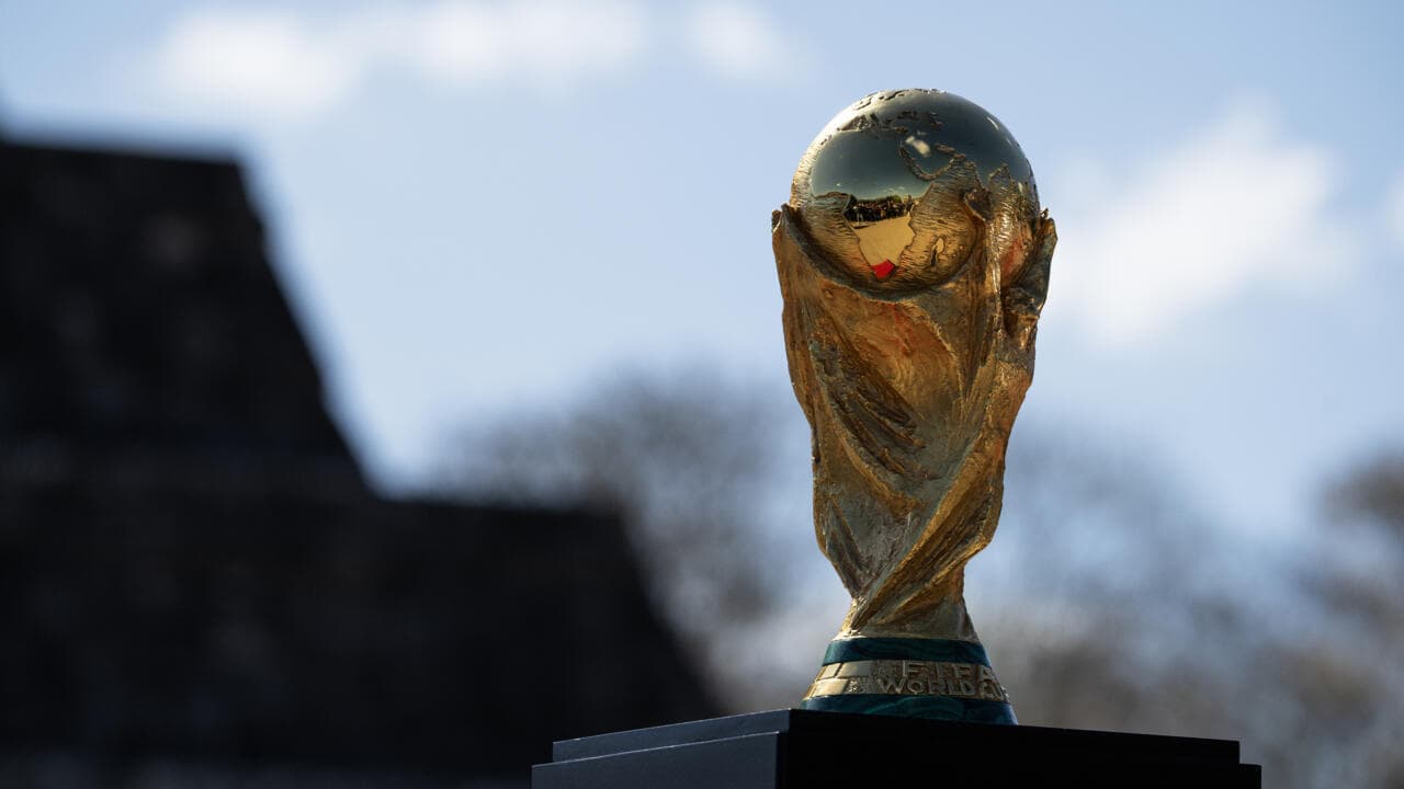 Trofeo de la Copa Mundial de la FIFA en exhibición