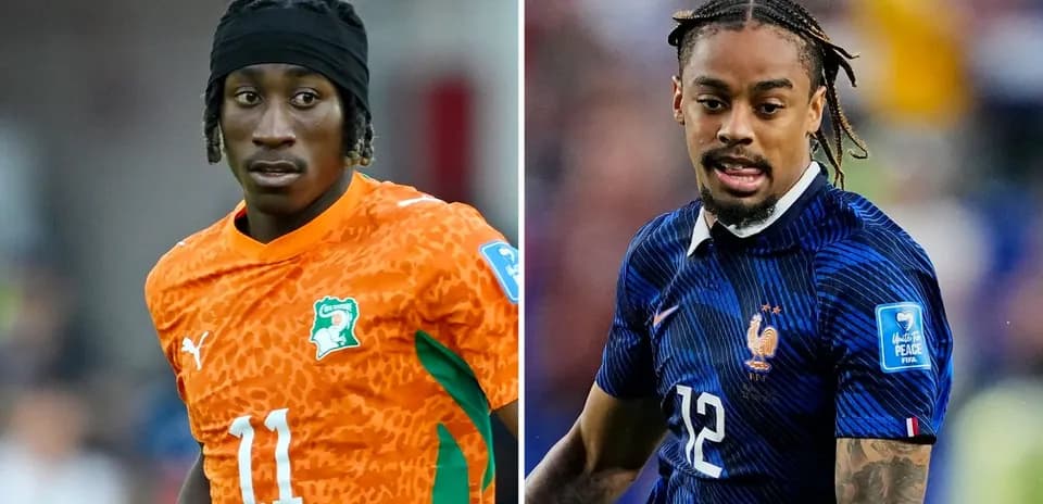 Jugadores de fútbol de Costa de Marfil y Francia