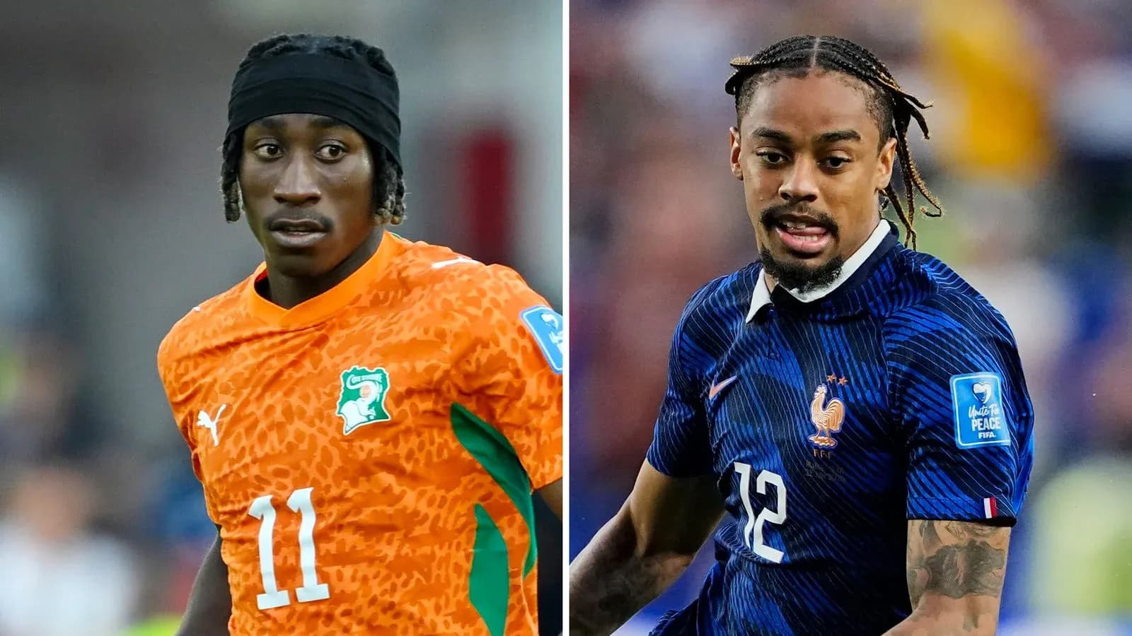 Jugadores de fútbol de Costa de Marfil y Francia