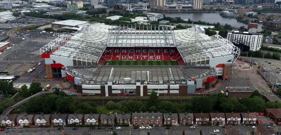 Vista aérea del estadio Old Trafford de Manchester United