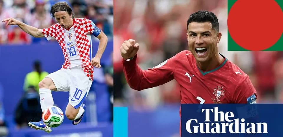 Luka Modric y Cristiano Ronaldo en acción en el partido
