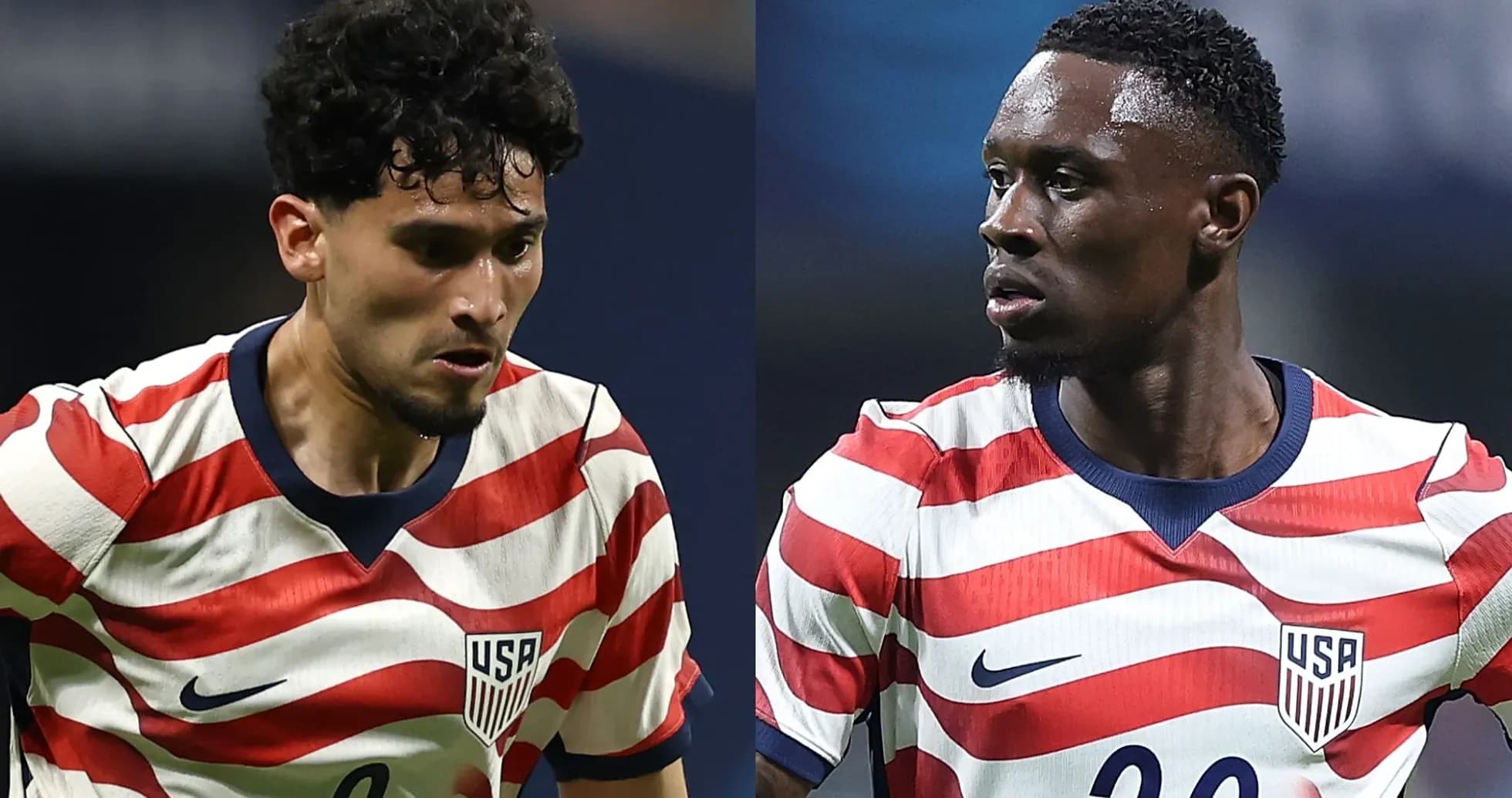 Dos jugadores de la selección de EE. UU. en acción
