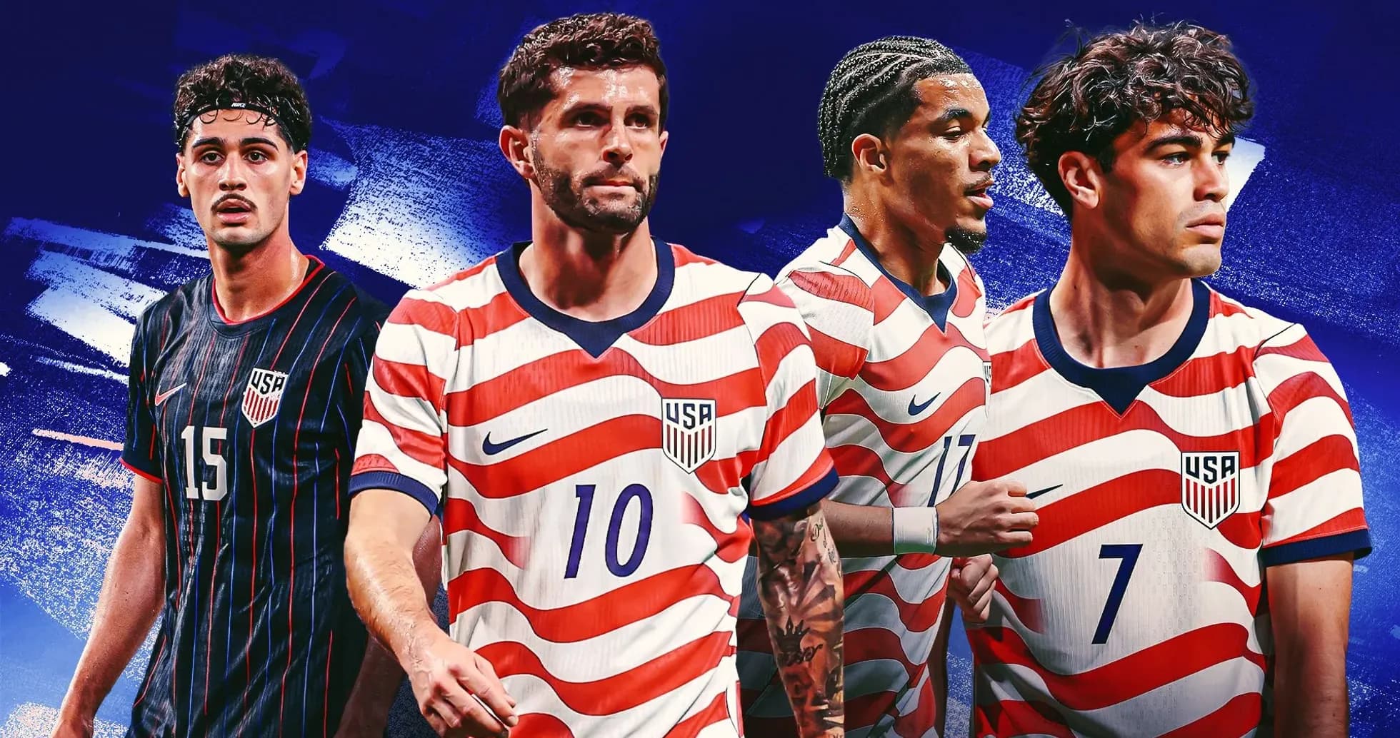 Jugadores de la selección de EE. UU. en uniforme