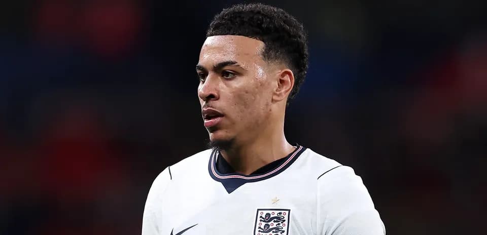 Jugador de Inglaterra durante un partido de fútbol