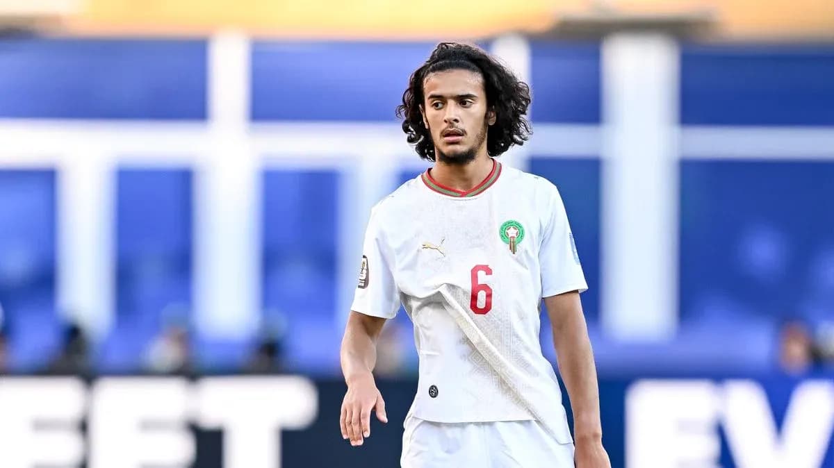 Jugador de Marruecos en acción durante un partido