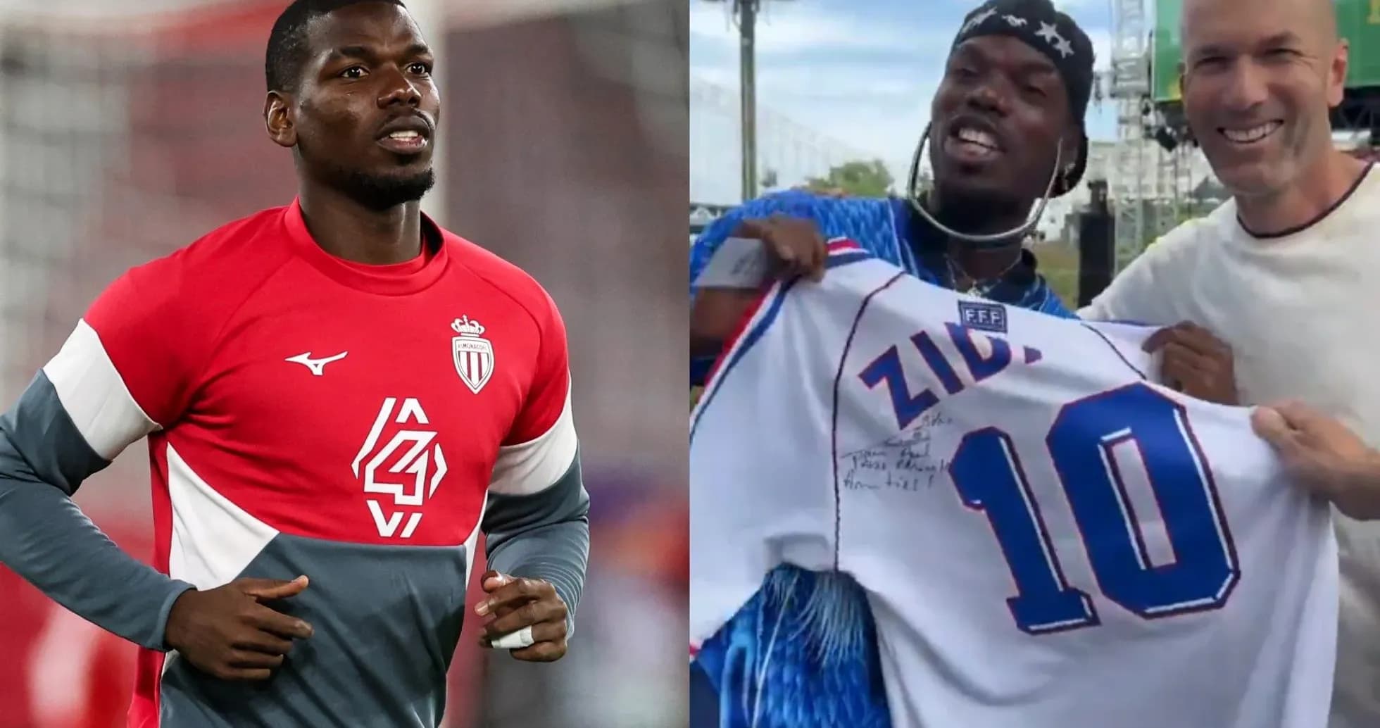 Paul Pogba entrenando con el Mónaco y celebrando con Zidane