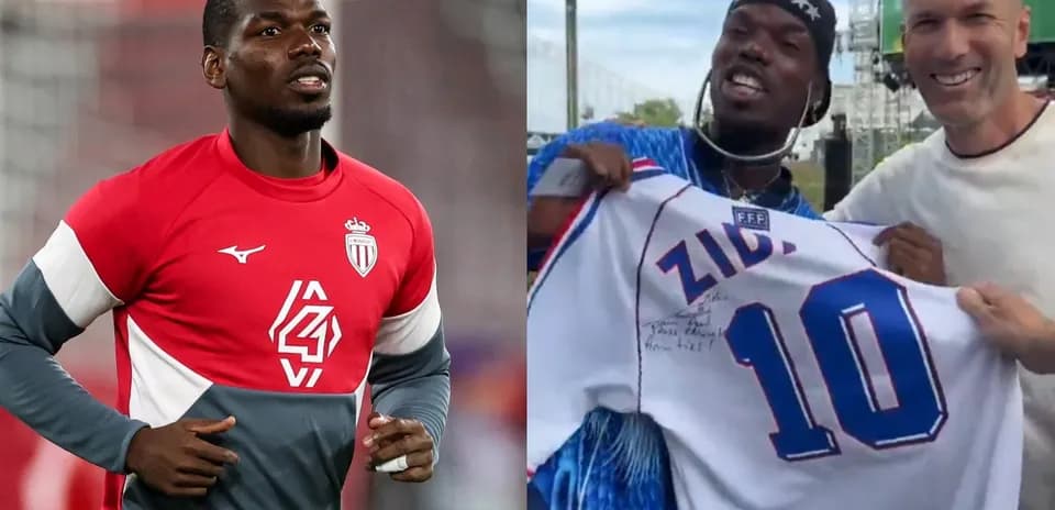 Paul Pogba entrenando con el Mónaco y celebrando con Zidane