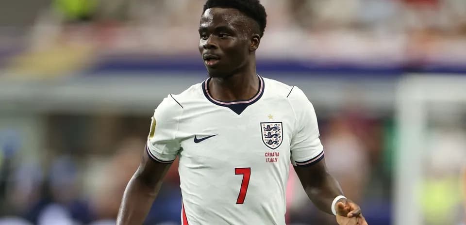 Jugador de Inglaterra en acción durante el partido