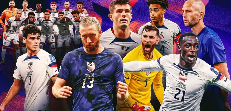 Jugadores de la selección de EE. UU. en formación