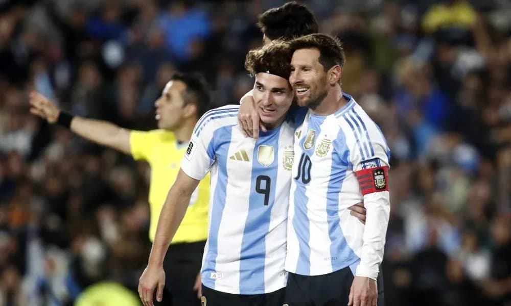 Jugadores argentinos celebrando durante un partido