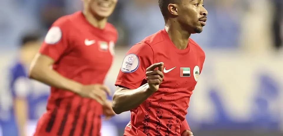 Jugadores del Al Sharjah celebrando un gol