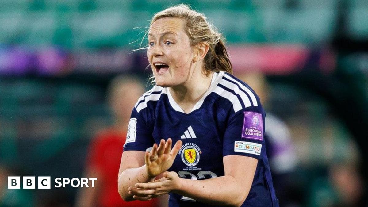 Jugadora de Escocia durante partido de clasificación