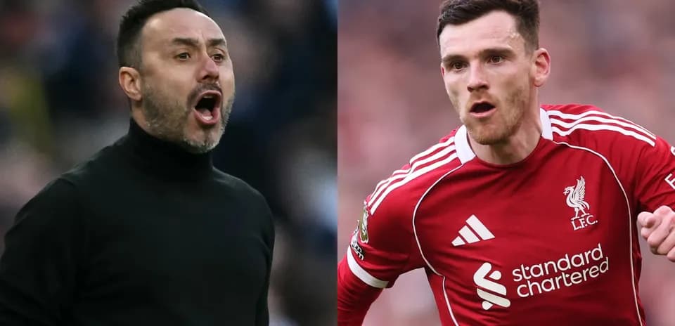 Entrenador gritando y jugador de Liverpool corriendo