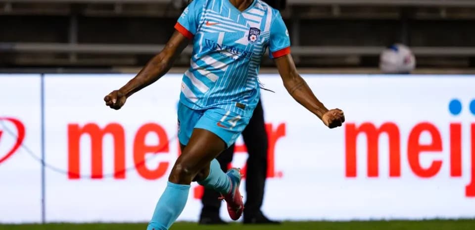 Jugadora celebrando un gol del Chicago Red Stars