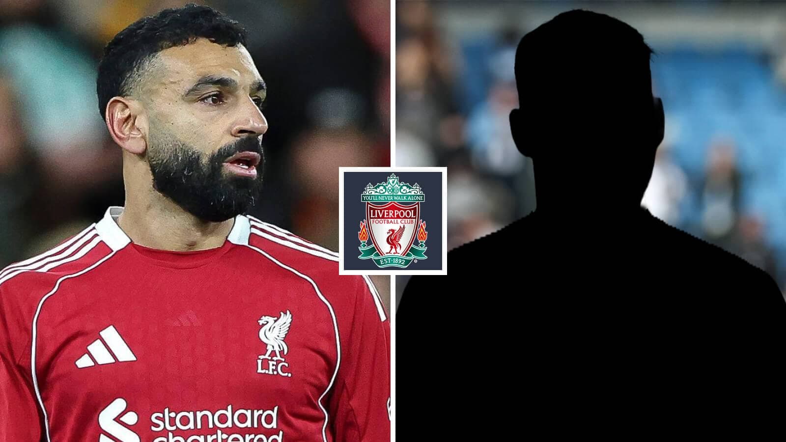Jugador de Liverpool y silueta de otro jugador