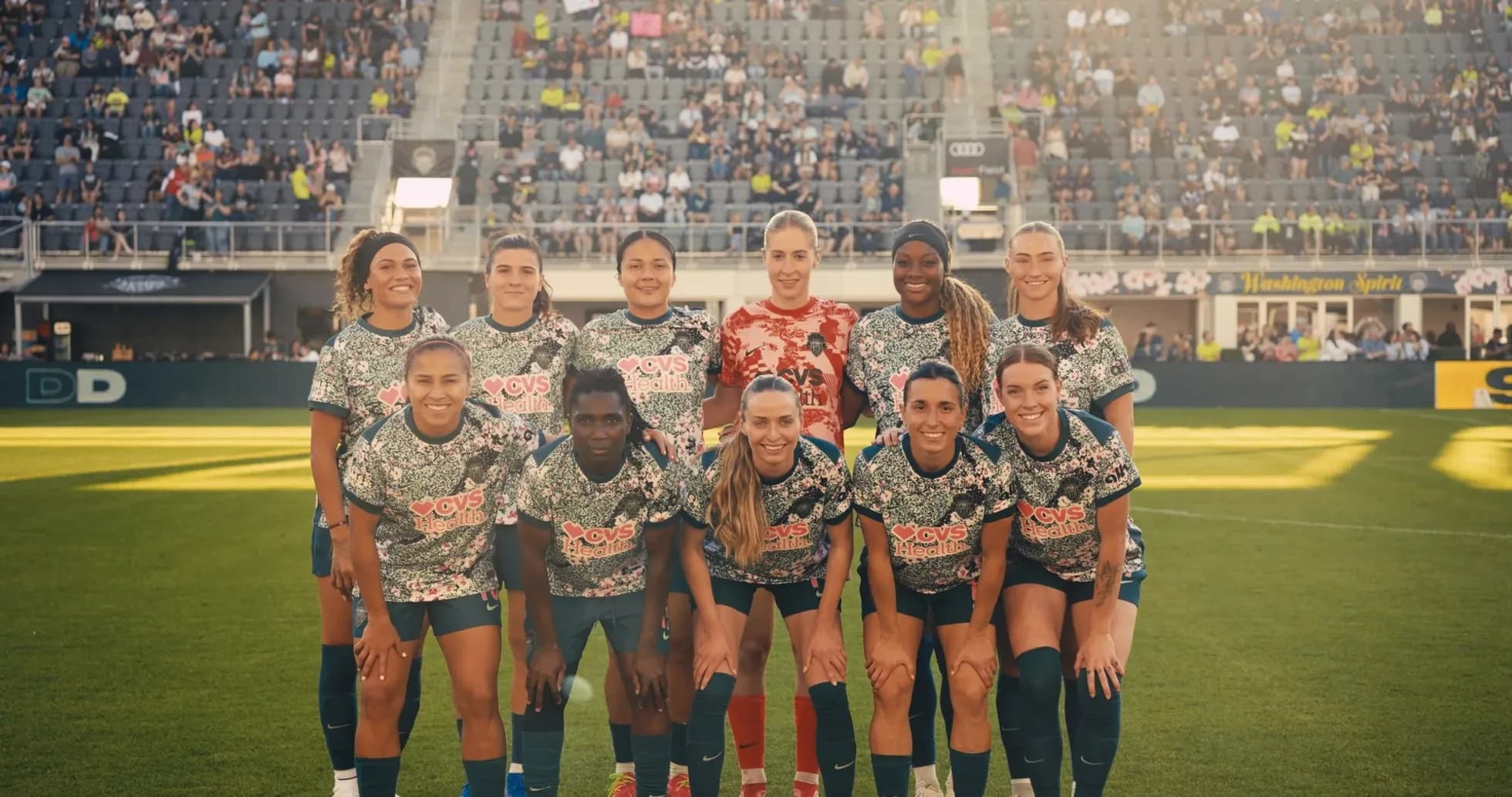 Equipo de Washington Spirit en el campo