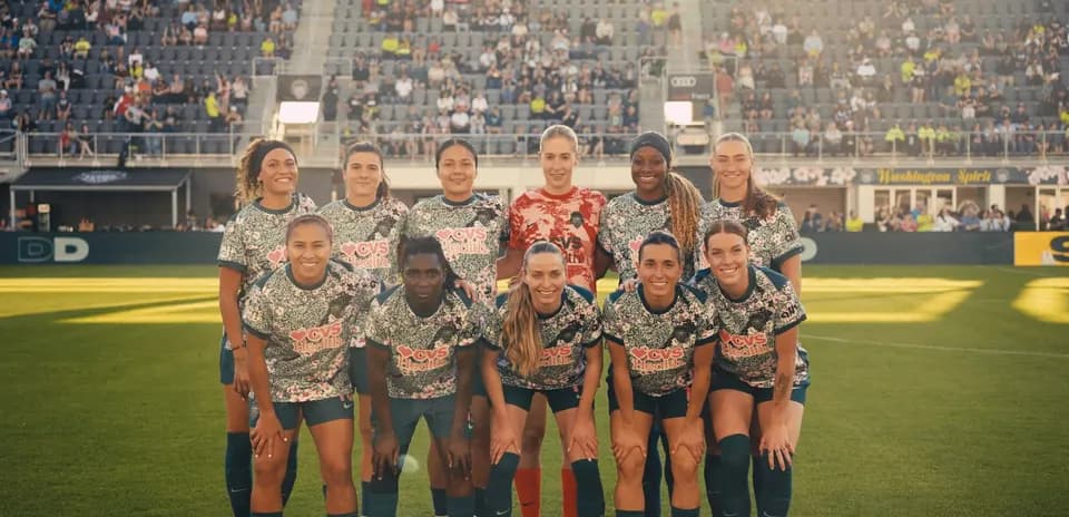 Equipo de Washington Spirit en el campo