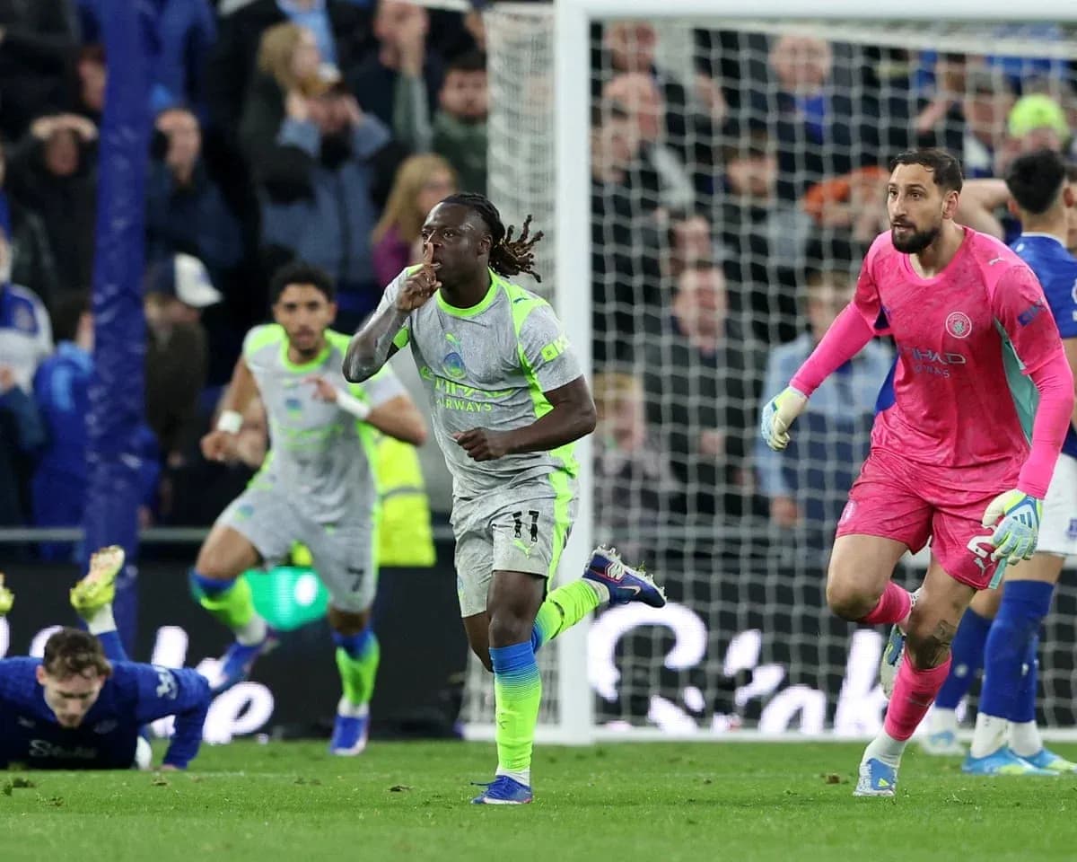 Celebración de un jugador de Manchester City