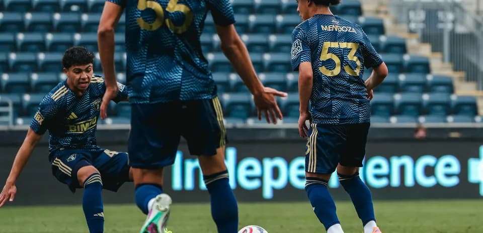 Jugadores de Philadelphia Union II en acción