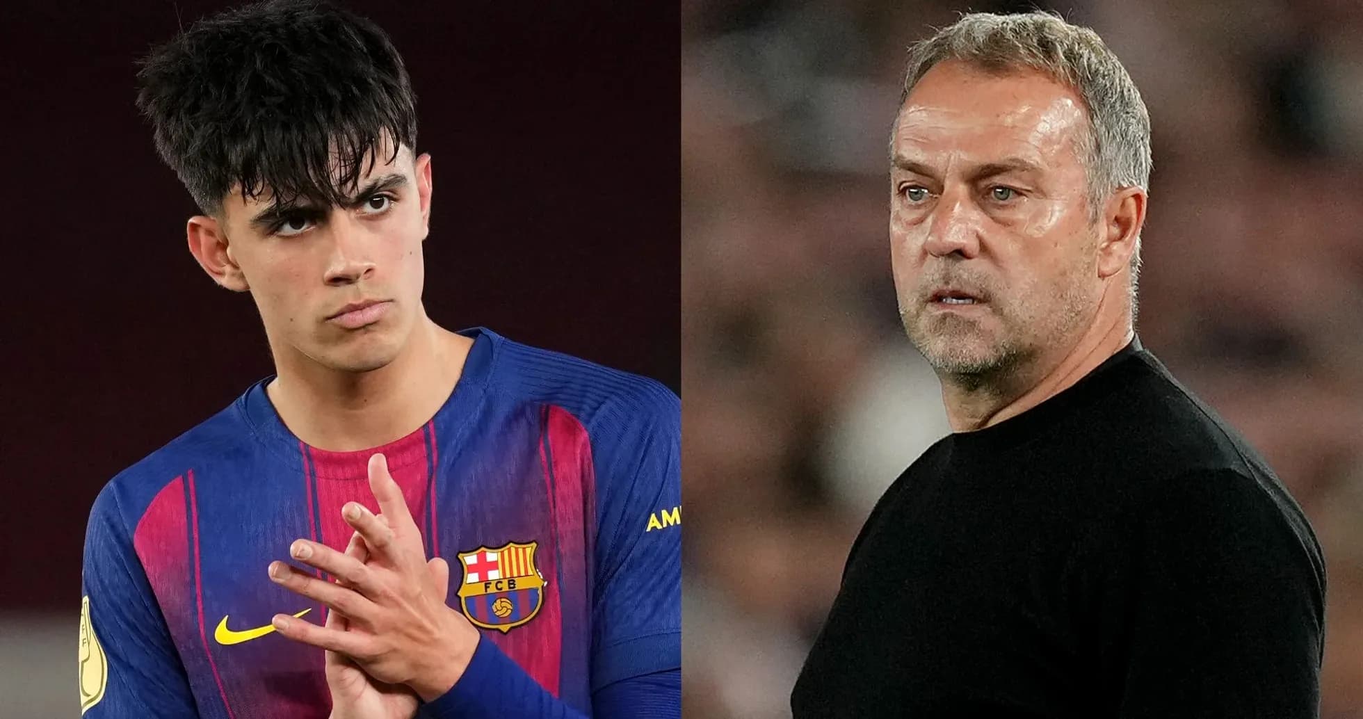 Jugador de Barcelona y entrenador en partido