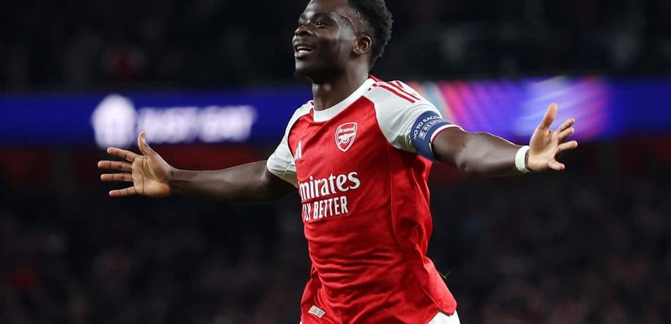 Jugador del Arsenal celebrando un gol