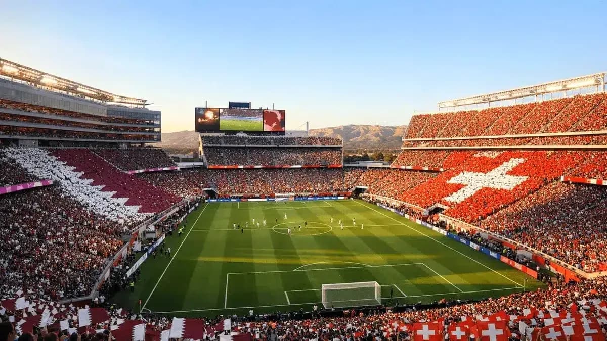 Estadio lleno para Qatar contra Suiza