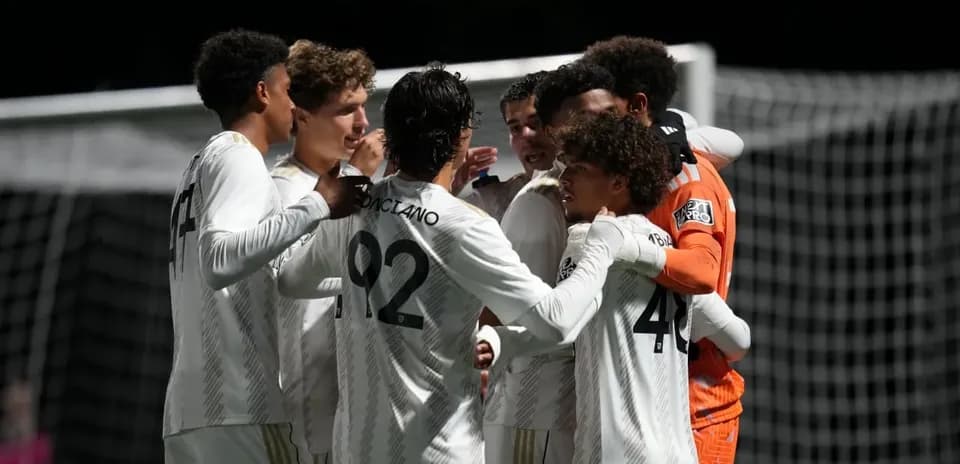 Celebración de Los Angeles FC II tras un gol