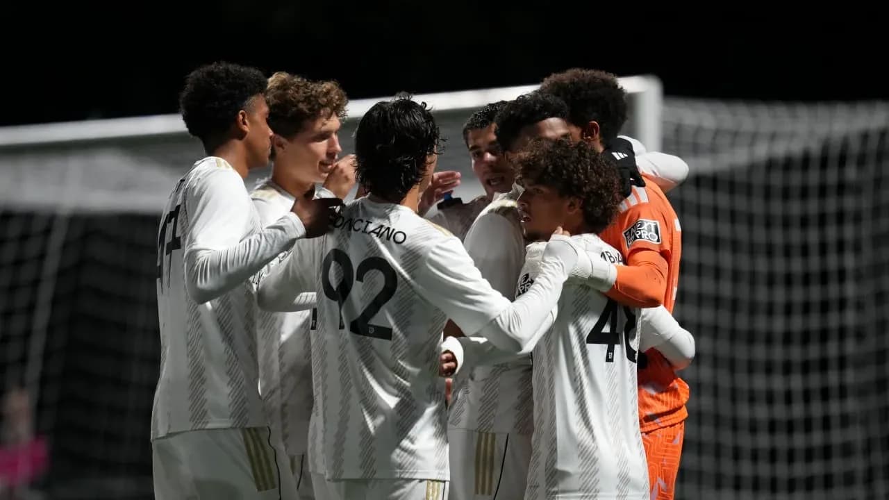 Celebración de Los Angeles FC II tras un gol