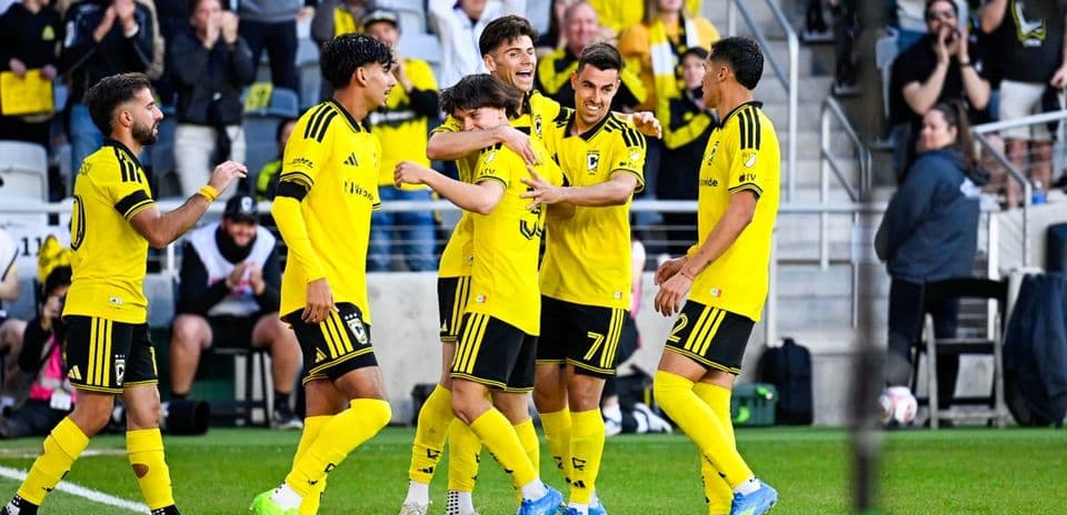 Celebración de jugadores de Columbus Crew II