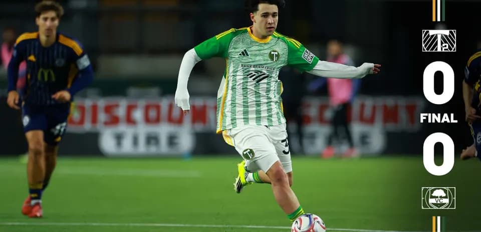 Jugador de Portland Timbers II en acción