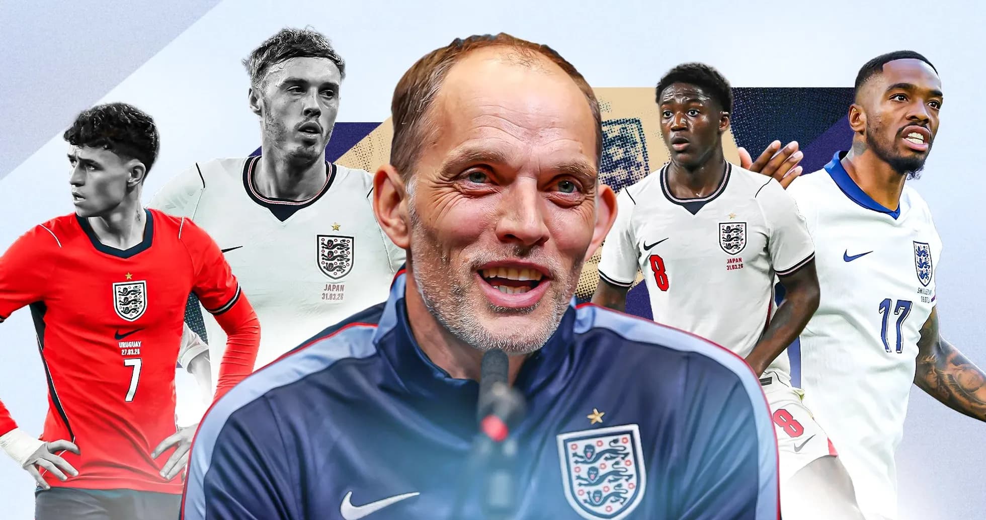 Entrenador y jugadores de Inglaterra en presentación Entrenador y jugadores de Inglaterra en presentación