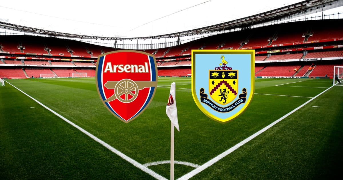 Estadio de Arsenal con logos de Arsenal y Burnley Estadio de Arsenal con logos de Arsenal y Burnley