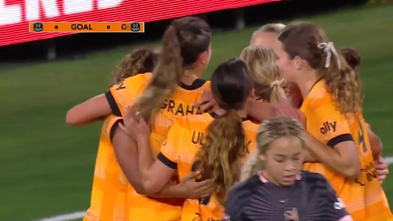 Jugadoras del Houston Dash celebrando un gol Jugadoras del Houston Dash celebrando un gol