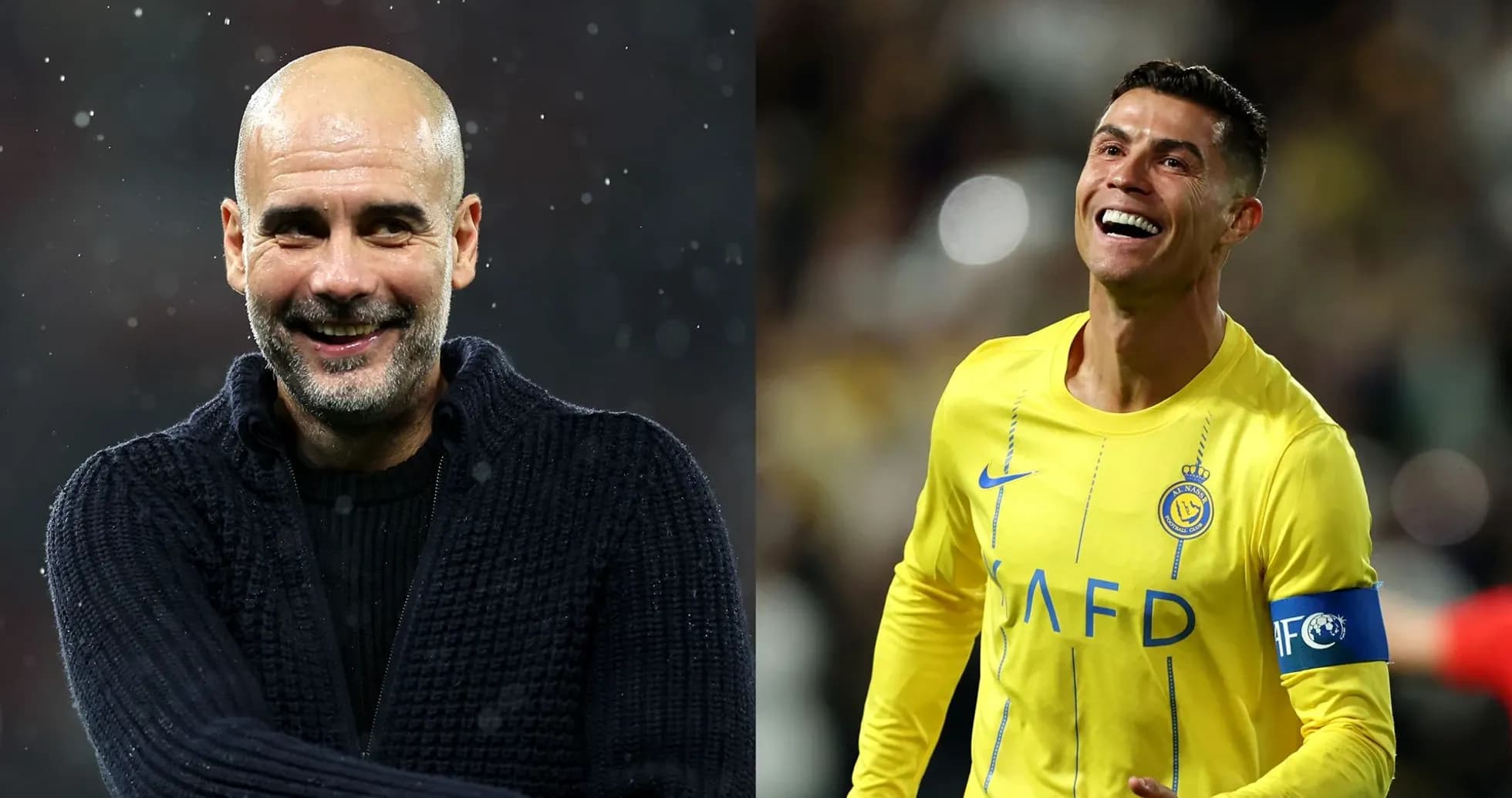Pep Guardiola y Cristiano Ronaldo en acción Pep Guardiola y Cristiano Ronaldo en acción