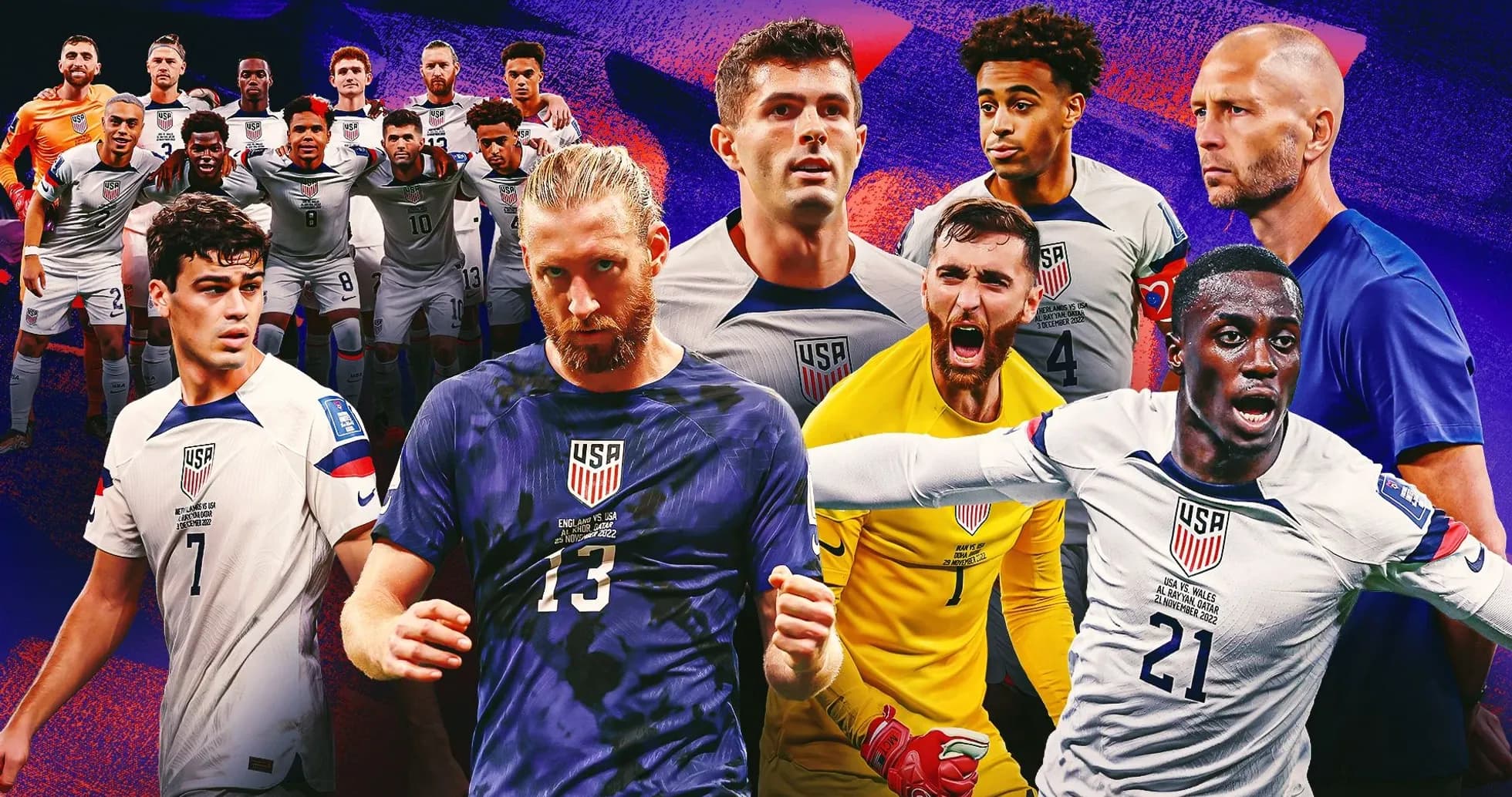 Jugadores de la selección de EE. UU. en formación Jugadores de la selección de EE. UU. en formación