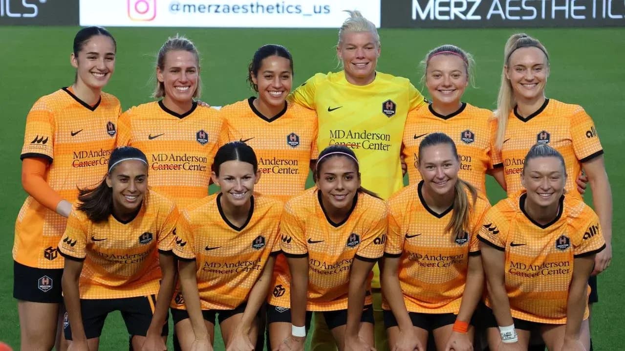 Jugadoras del Houston Dash posando para la foto Jugadoras del Houston Dash posando para la foto