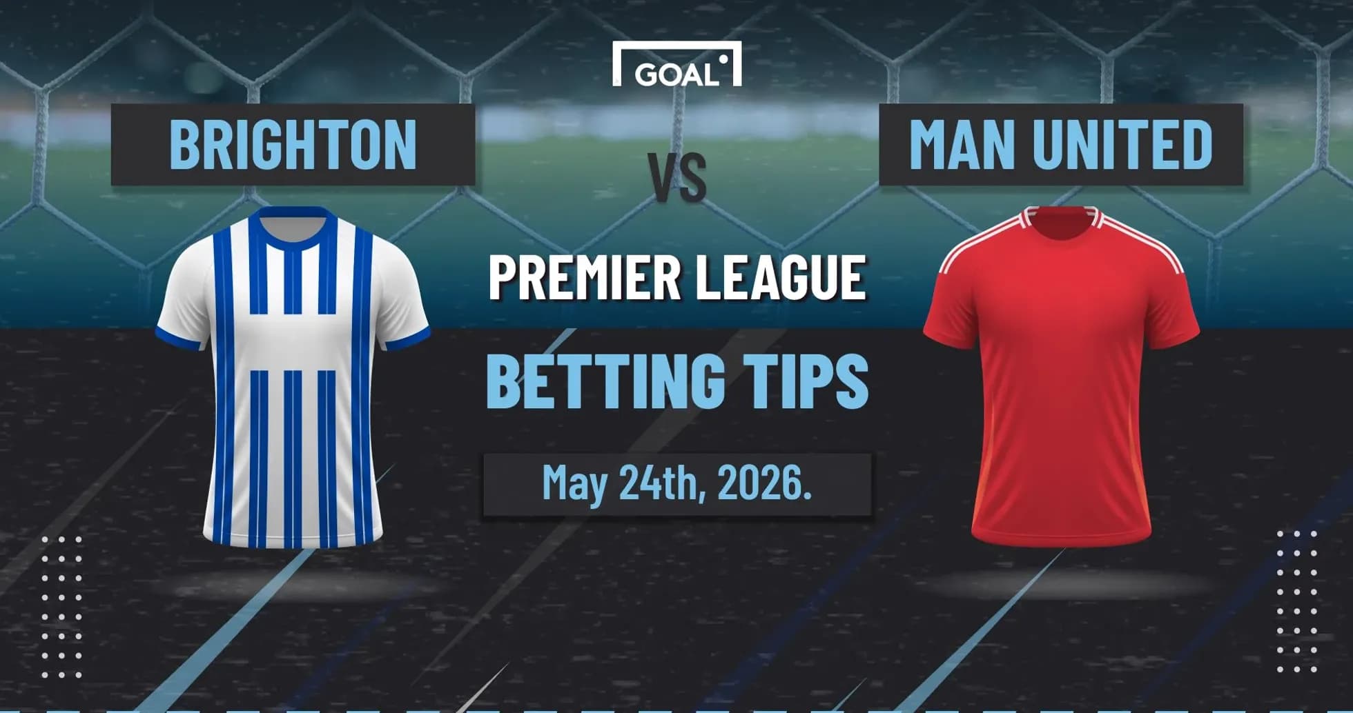 Camisas de Brighton y Manchester United para el partido Camisas de Brighton y Manchester United para el partido
