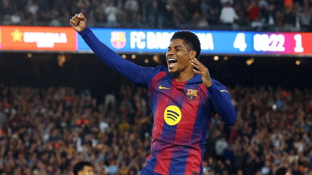 Jugador de Barcelona celebrando un gol en el estadio Jugador de Barcelona celebrando un gol en el estadio